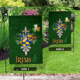 ScotsTee Shop Irish Cusack Coat of Arms Irish Pride Garden Flag Shamrock Ireland Flag