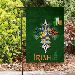 ScotsTee Shop Irish Cusack Coat of Arms Irish Pride Garden Flag Shamrock Ireland Flag