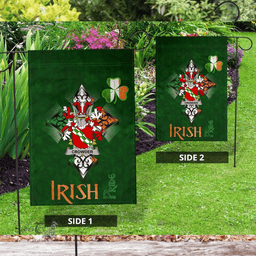 ScotsTee Shop Irish Crowder Coat of Arms Irish Pride Garden Flag Shamrock Ireland Flag