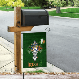 ScotsTee Shop Irish Eardley Coat of Arms Irish Pride Garden Flag Shamrock Ireland Flag