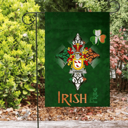 ScotsTee Shop Irish Cairnes Coat of Arms Irish Pride Garden Flag Shamrock Ireland Flag