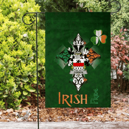 ScotsTee Shop Irish Cornyn or O'Cornyn Coat of Arms Irish Pride Garden Flag Shamrock Ireland Flag