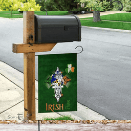 ScotsTee Shop Irish Campbell Coat of Arms Irish Pride Garden Flag Shamrock Ireland Flag