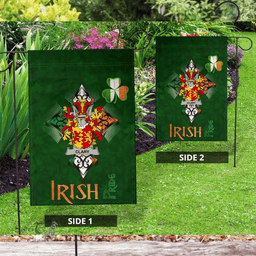 ScotsTee Shop Irish Clary or O'Clary. Coat of Arms Irish Pride Garden Flag Shamrock Ireland Flag