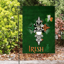 ScotsTee Shop Irish Burton Coat of Arms Irish Pride Garden Flag Shamrock Ireland Flag