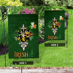 ScotsTee Shop Irish Bramhall Coat of Arms Irish Pride Garden Flag Shamrock Ireland Flag