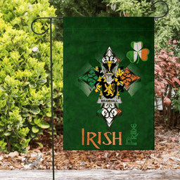 ScotsTee Shop Irish Bramhall Coat of Arms Irish Pride Garden Flag Shamrock Ireland Flag