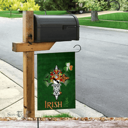 ScotsTee Shop Irish Fitz-Herbert Coat of Arms Irish Pride Garden Flag Shamrock Ireland Flag
