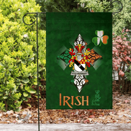 ScotsTee Shop Irish Fitz-Herbert Coat of Arms Irish Pride Garden Flag Shamrock Ireland Flag