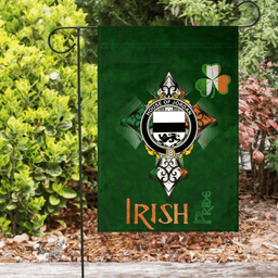ScotsTee Shop Irish House of JORDAN Coat of Arms Irish Pride Garden Flag Shamrock Ireland Flag