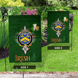 ScotsTee Shop Irish House of LYNCH Coat of Arms Irish Pride Garden Flag Shamrock Ireland Flag