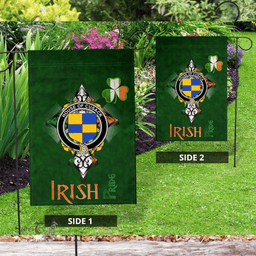 ScotsTee Shop Irish House of CUSACK Coat of Arms Irish Pride Garden Flag Shamrock Ireland Flag