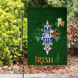 ScotsTee Shop Irish Hackett Coat of Arms Irish Pride Garden Flag Shamrock Ireland Flag