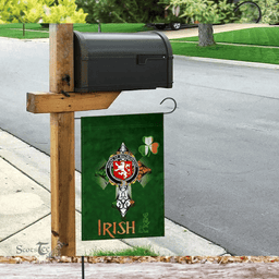 ScotsTee Shop Irish House of MACMURROGH Coat of Arms Irish Pride Garden Flag Shamrock Ireland Flag