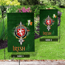 ScotsTee Shop Irish House of MACMURROGH Coat of Arms Irish Pride Garden Flag Shamrock Ireland Flag