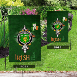 ScotsTee Shop Irish House of MACMANUS Coat of Arms Irish Pride Garden Flag Shamrock Ireland Flag