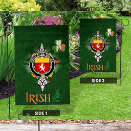 ScotsTee Shop Irish House of MACQUILLAN Coat of Arms Irish Pride Garden Flag Shamrock Ireland Flag