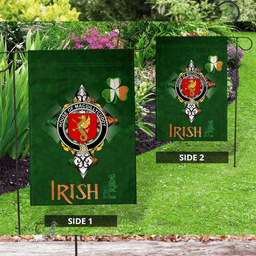 ScotsTee Shop Irish House of MACGILLYCUDDY Coat of Arms Irish Pride Garden Flag Shamrock Ireland Flag