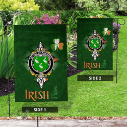 ScotsTee Shop Irish House of AHEARNE (Aherne) Coat of Arms Irish Pride Garden Flag Shamrock Ireland Flag