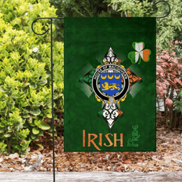 ScotsTee Shop Irish House of MACGOVERN Coat of Arms Irish Pride Garden Flag Shamrock Ireland Flag