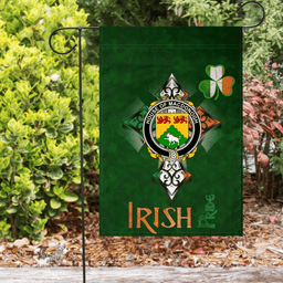 ScotsTee Shop Irish House of MACDONOGH (Connacht) Coat of Arms Irish Pride Garden Flag Shamrock Ireland Flag