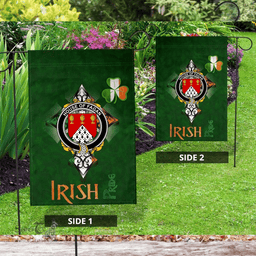 ScotsTee Shop Irish House of FAGAN Coat of Arms Irish Pride Garden Flag Shamrock Ireland Flag