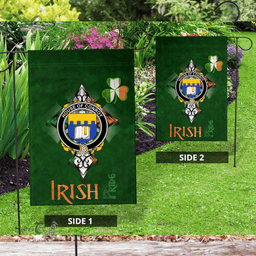 ScotsTee Shop Irish House of CONROY (O'MULCONRY) Coat of Arms Irish Pride Garden Flag Shamrock Ireland Flag