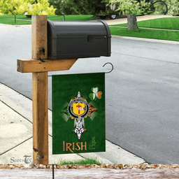 ScotsTee Shop Irish House of O'DONNELL Coat of Arms Irish Pride Garden Flag Shamrock Ireland Flag