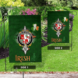 ScotsTee Shop Irish House of O'RIORDAN Coat of Arms Irish Pride Garden Flag Shamrock Ireland Flag