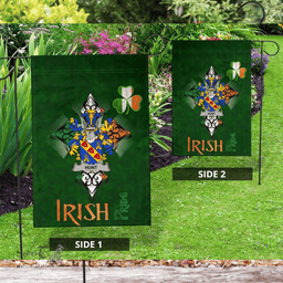ScotsTee Shop Irish Hunt Coat of Arms Irish Pride Garden Flag Shamrock Ireland Flag