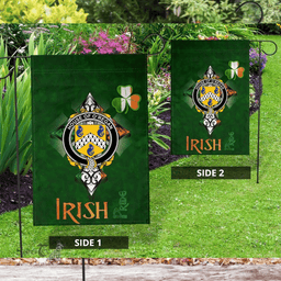 ScotsTee Shop Irish House of O'REGAN Coat of Arms Irish Pride Garden Flag Shamrock Ireland Flag