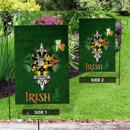 ScotsTee Shop Irish Morrison Coat of Arms Irish Pride Garden Flag Shamrock Ireland Flag