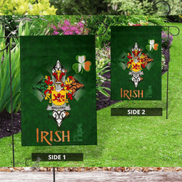 ScotsTee Shop Irish Mallory Coat of Arms Irish Pride Garden Flag Shamrock Ireland Flag