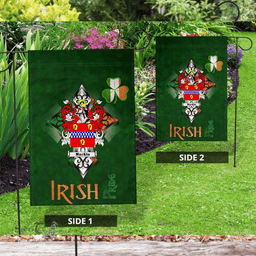 ScotsTee Shop Irish Mackin Coat of Arms Irish Pride Garden Flag Shamrock Ireland Flag