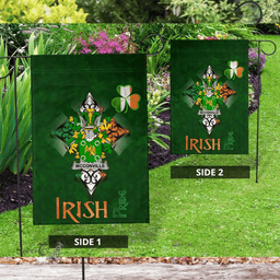 ScotsTee Shop Irish McConville Coat of Arms Irish Pride Garden Flag Shamrock Ireland Flag