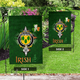 ScotsTee Shop Irish House of O'CLERY Coat of Arms Irish Pride Garden Flag Shamrock Ireland Flag