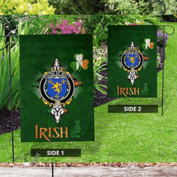 ScotsTee Shop Irish House of WALL Coat of Arms Irish Pride Garden Flag Shamrock Ireland Flag