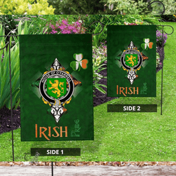 ScotsTee Shop Irish House of O'FARRELL Coat of Arms Irish Pride Garden Flag Shamrock Ireland Flag