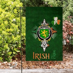 ScotsTee Shop Irish House of O'FARRELL Coat of Arms Irish Pride Garden Flag Shamrock Ireland Flag