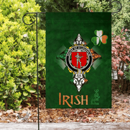 ScotsTee Shop Irish House of O'LOUGHLIN Coat of Arms Irish Pride Garden Flag Shamrock Ireland Flag