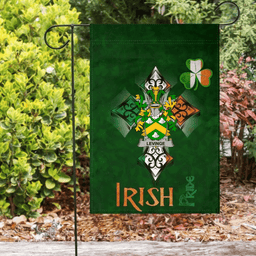 ScotsTee Shop Irish Levinge or Levens Coat of Arms Irish Pride Garden Flag Shamrock Ireland Flag