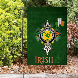 ScotsTee Shop Irish House of O'SHERIDAN Coat of Arms Irish Pride Garden Flag Shamrock Ireland Flag