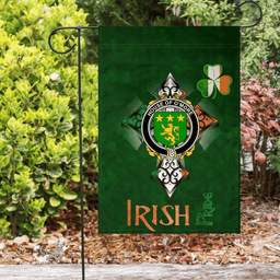 ScotsTee Shop Irish House of O'MORE Coat of Arms Irish Pride Garden Flag Shamrock Ireland Flag