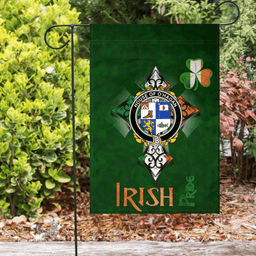 ScotsTee Shop Irish House of O'HAGAN Coat of Arms Irish Pride Garden Flag Shamrock Ireland Flag