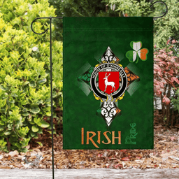 ScotsTee Shop Irish House of O'KINNEALLY Coat of Arms Irish Pride Garden Flag Shamrock Ireland Flag