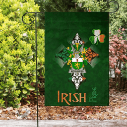 ScotsTee Shop Irish McGuiness or McGenis Coat of Arms Irish Pride Garden Flag Shamrock Ireland Flag