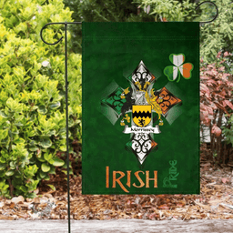 ScotsTee Shop Irish Morrissey Coat of Arms Irish Pride Garden Flag Shamrock Ireland Flag
