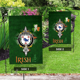 ScotsTee Shop Irish House of O'CROWLEY Coat of Arms Irish Pride Garden Flag Shamrock Ireland Flag