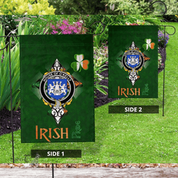 ScotsTee Shop Irish House of O'KELLY Coat of Arms Irish Pride Garden Flag Shamrock Ireland Flag