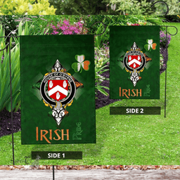 ScotsTee Shop Irish House of O'BYRNE Coat of Arms Irish Pride Garden Flag Shamrock Ireland Flag